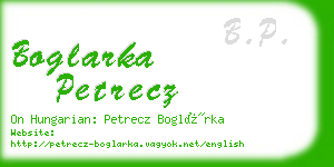 boglarka petrecz business card